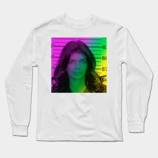 Teresas Rainbow Mugshot - Real Housewives of New Jersey funny stuf Long Sleeve T-Shirt